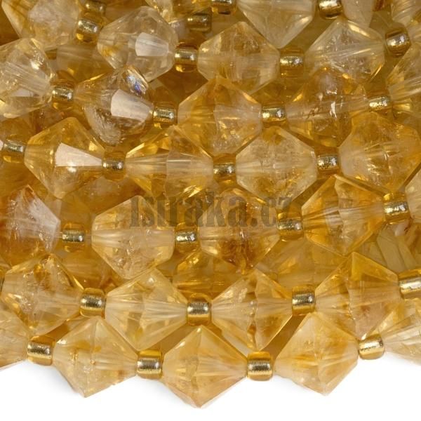 Citrn korlky 8mm bicone vbrus ra