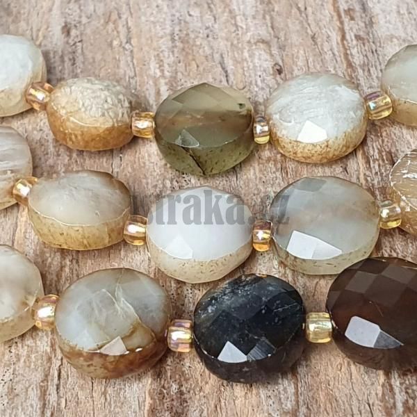 Jadeit nsky korlky 10mm disky brouen plra