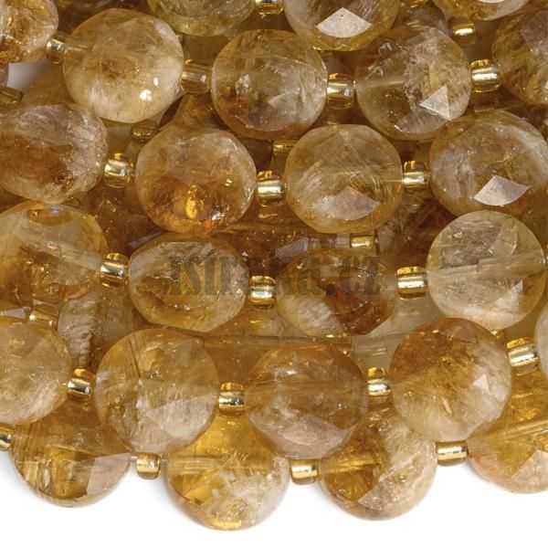 Citrn korlky 10mm disky brouen plra