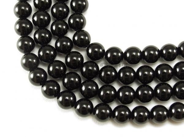 Turmaln ern korlky 6mm plra