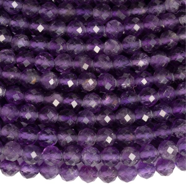 Ametyst kor�lky 4mm brou�en� ���ra