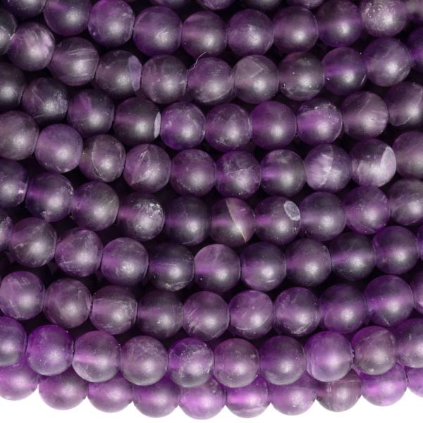 Ametyst kor�lky 4mm matn� ���ra