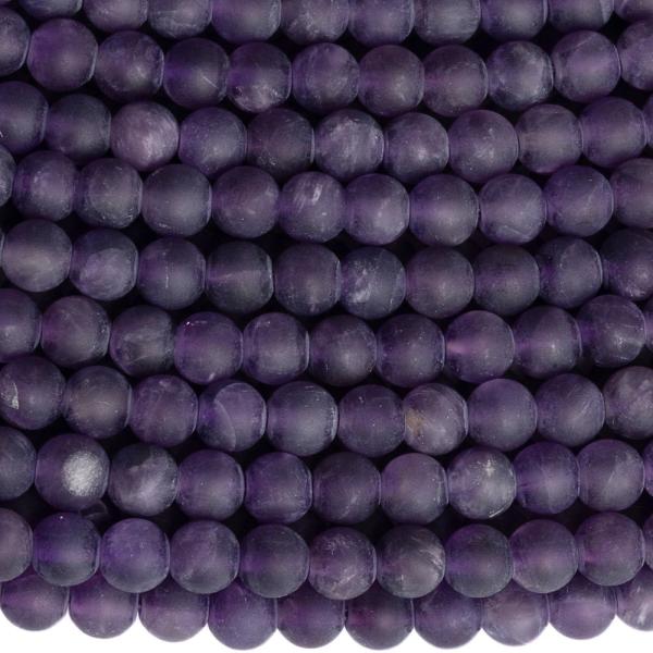 Ametyst kor�lky 4mm matn� ���ra