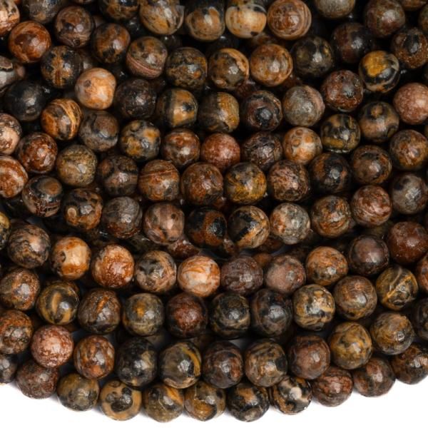 Jaspis leopard korlky 5mm ra