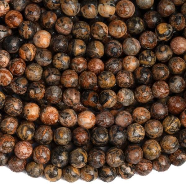 Jaspis leopard korlky 5mm ra