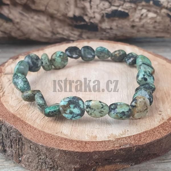 Nramek tyrkys africk nugety 8x10mm