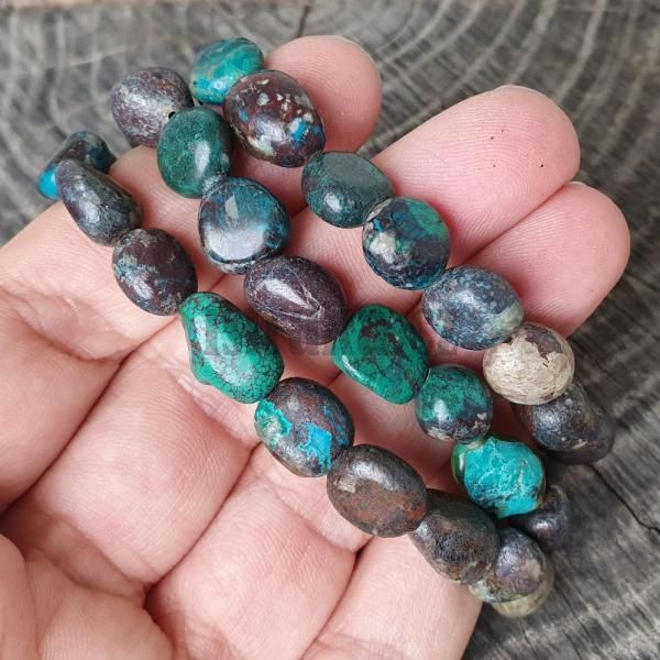 Nramok chryzokol nugety 10x12mm 2