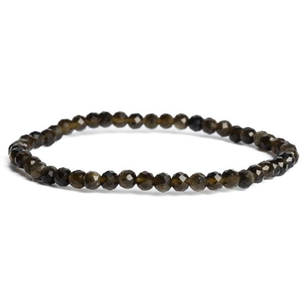 N�ramek obsidi�n zlat� brou�en� 4mm