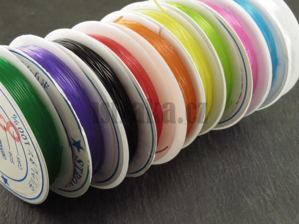 Silon elastický 0,8mm mix barev XXL balení (10ks)