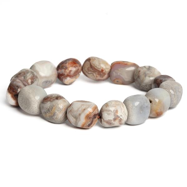 N�ramek ach�t crazy lace �erven� kam�nky 10x12mm