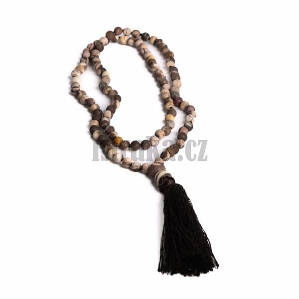 Nhrdelnk Japa Mala jaspis zebra hnd 6mm matn