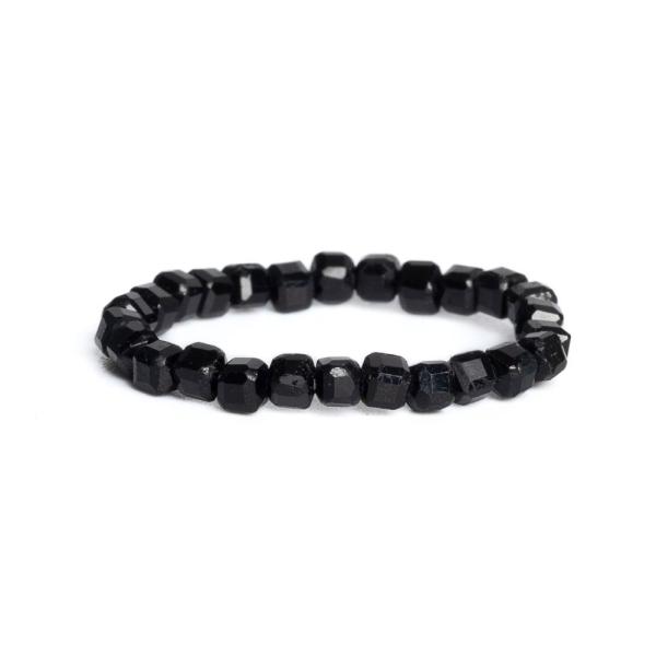 Prsten z turmal�nu �ern�ho 2-3mm minikostky