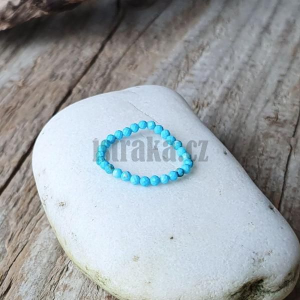 Prsten tyrkys rekonstruovan 2-3mm