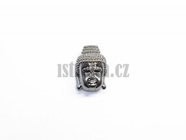 Buddha korlek stbrn s blm zirkonem