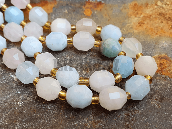 Morganit beryl korlky 8mm brouen soudek plra
