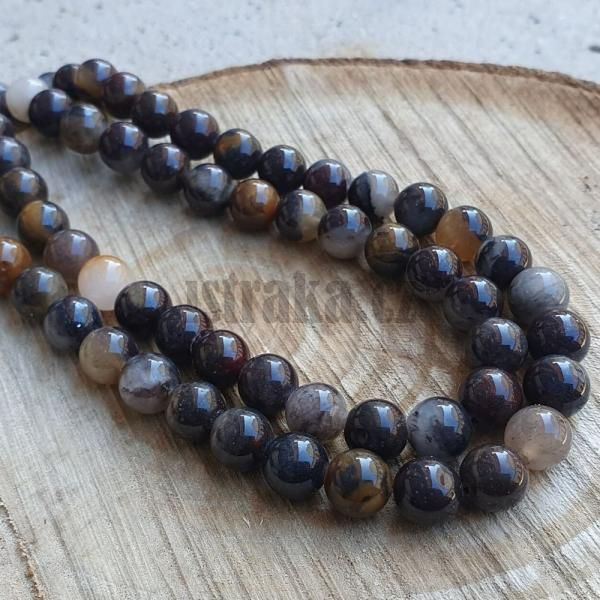 koralky-z-jaspisu-tmaveho-mineral-8mm-leskle-nebrusene-tmavobordove-hnede-sede-na-naramok-
