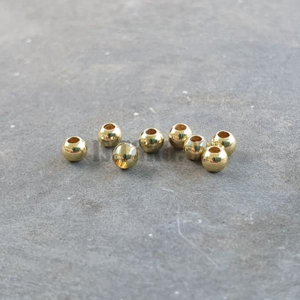 Kuliky korlky 3mm zlat nerez 30 ks