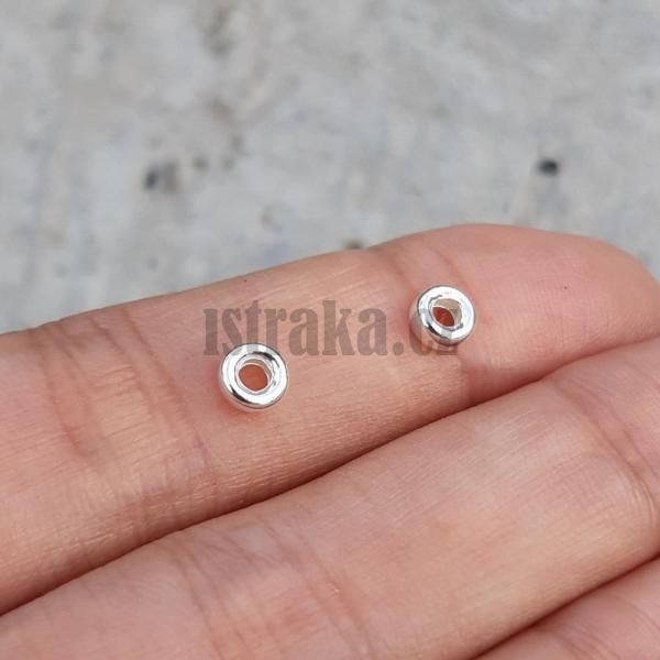 Korlek hrub rondelka 4,5x2mm Ag925 stbrn