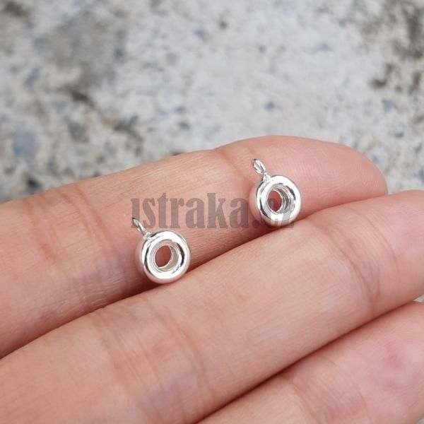 Korlek rondelka se zvsem 6x3mm Ag925 stbrn tlust