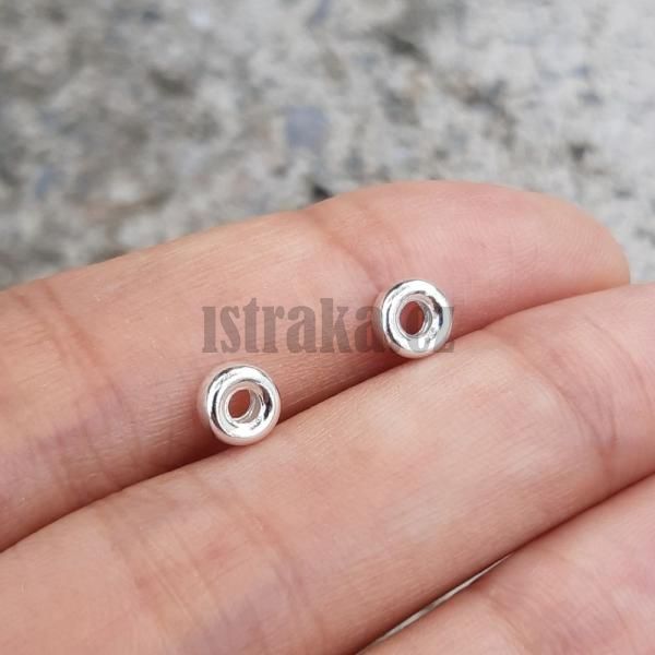 Korlek hrub rondelka 6x3mm Ag925 stbrn