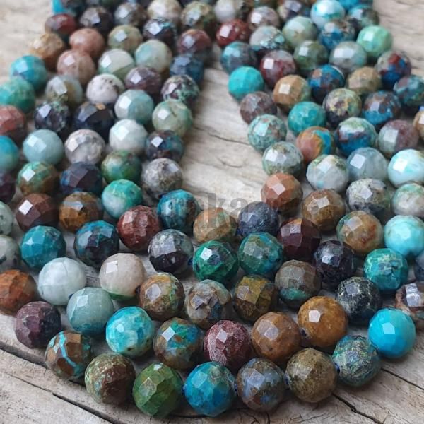 Chryzokol korlky 6mm broun plra