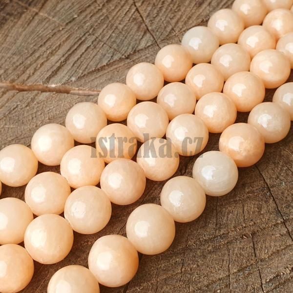 Jadeit korlky 10mm oranov ra