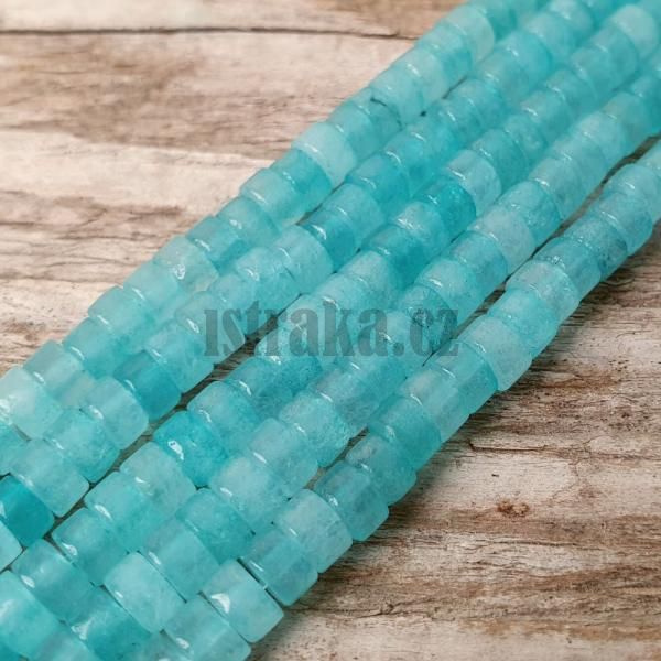 Jadeit tyrkysov korlky 4x2mm heishi plra