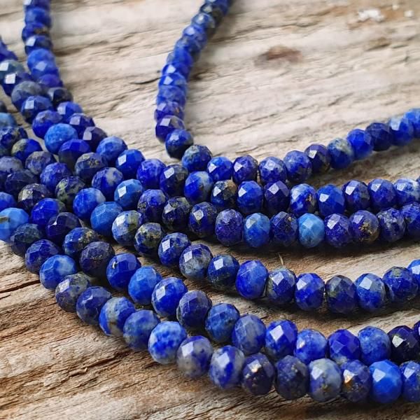 Lapis Lazuli 4x2mm rondelky brouen plra