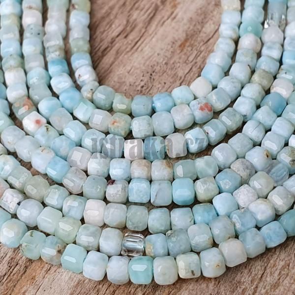 Larimar korlky 2,5mm kostky brouen plra