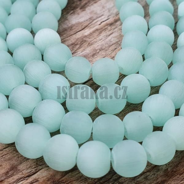 Koi oi korlky 8mm svtle tyrkysov matn ra