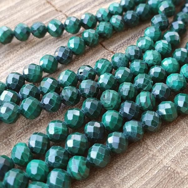 Malachit korlky 4mm brouen plra