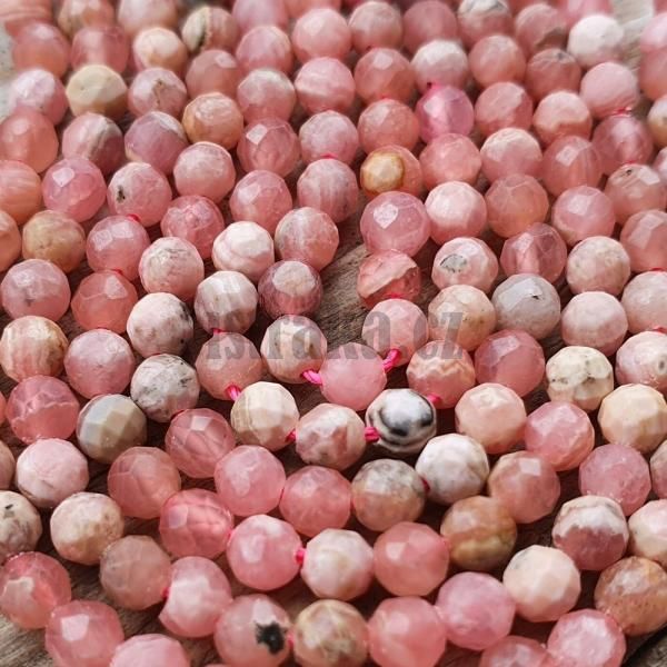 Rodochrozit korlky 3,4mm brouen ra