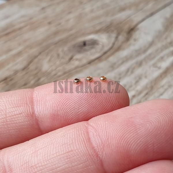 Rondelky korlky 2x1mm nerez zlat 30ks