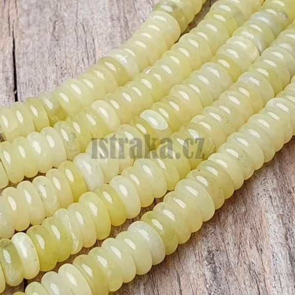 Jadeit Cauliflower korlky 6x2mm zk rondelky plra