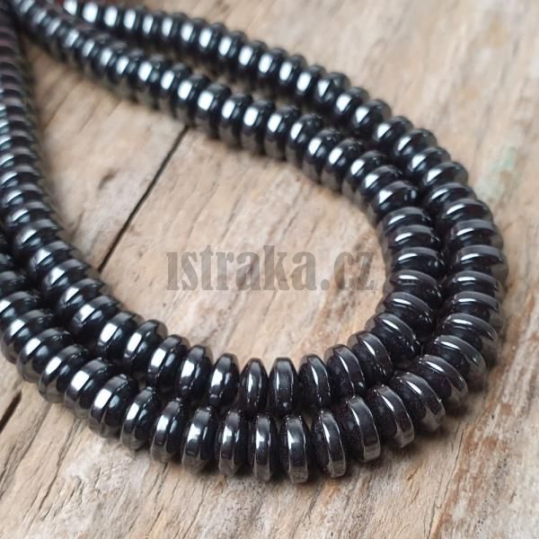 Hematit korlky 6x2mm rondelky plra