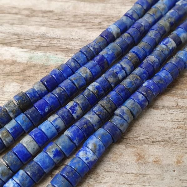 Lapis lazuli korálky 4x2mm heishi půlšňůra