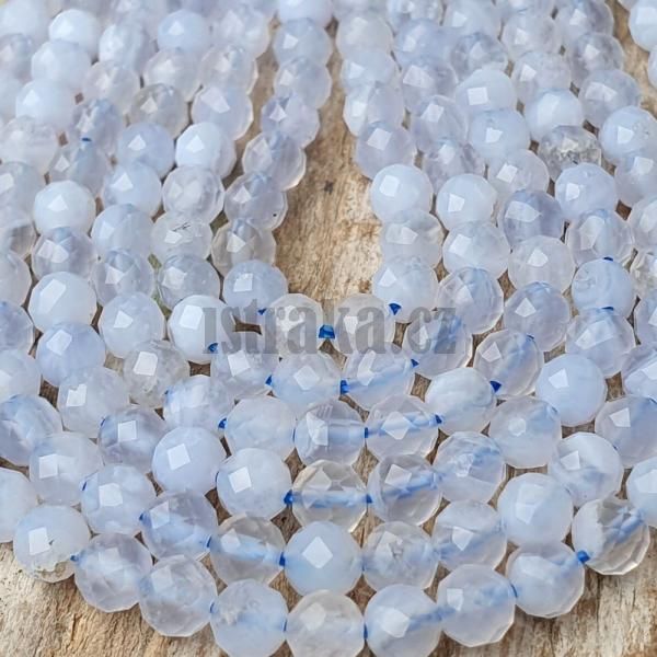 Chalcedon korlky 4mm brouen plra