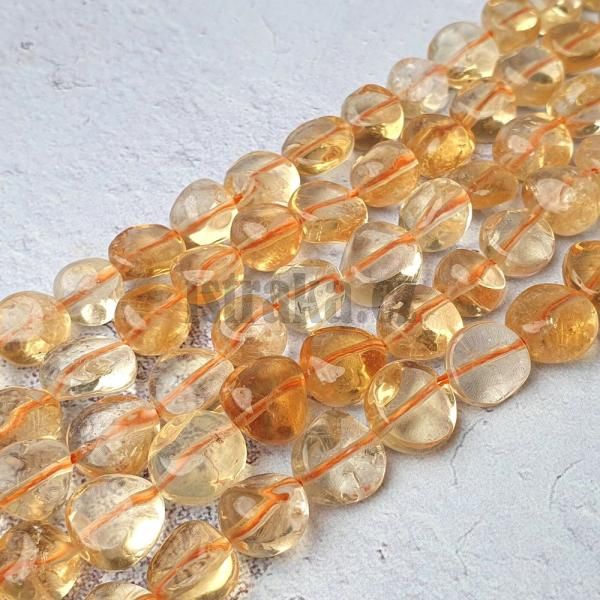 Citrn korlky nugety 8x10mm ra
