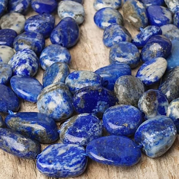 Lapis lazuli korlky nugety 10x14mm ra