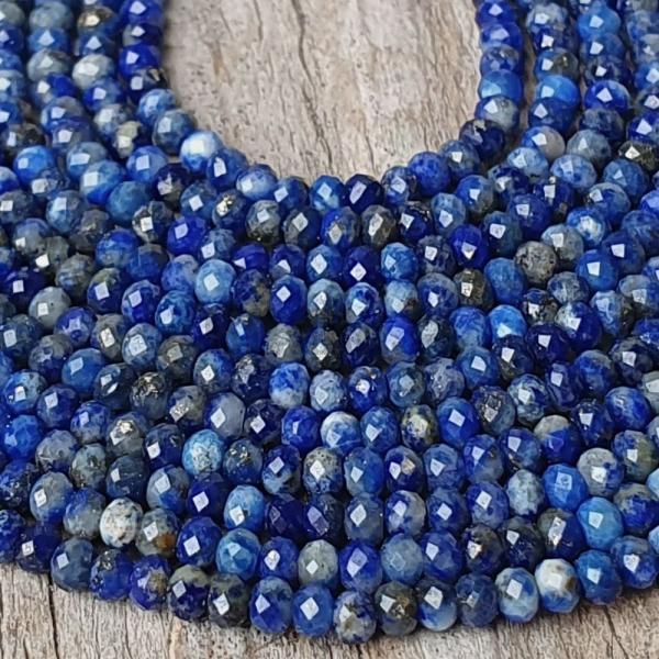 Lapis lazuli korlky 2x1mm rondelky brouen ra