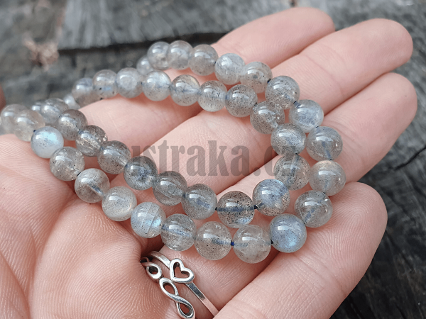 Labradorit korlky 6mm svtl AAA kvalita plra