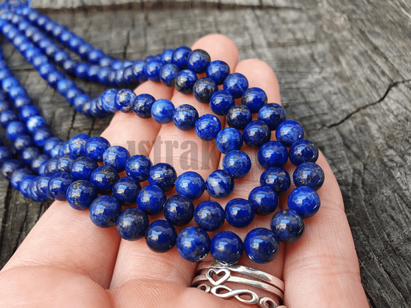 Lapis lazuli Afganistan korálky 6mm A kvalita půlšňůra