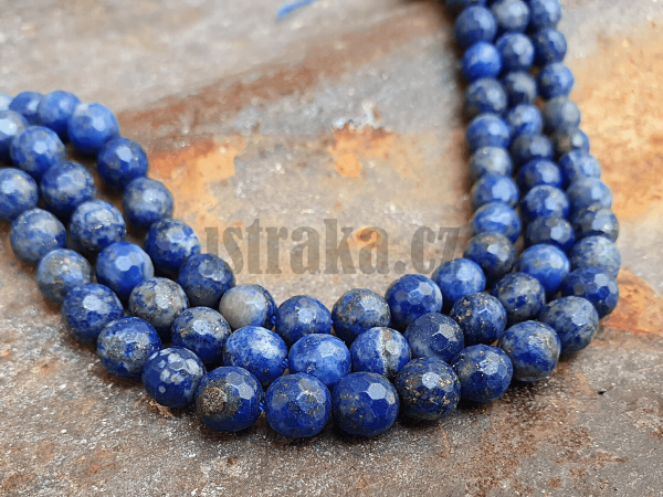 Lapis lazuli korálky 6mm broušené šňůra