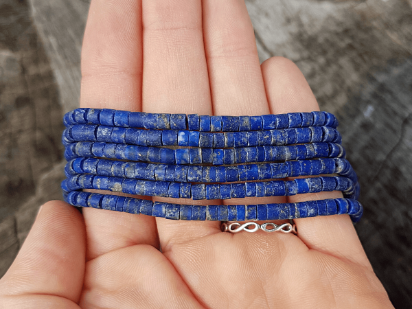 Lapis lazuli korlky 4x2mm vleky sekan plra