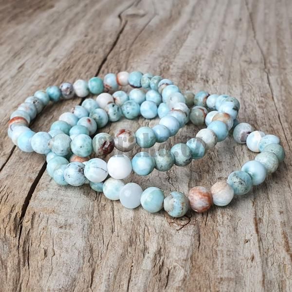 Nramek larimar mix barev 6mm