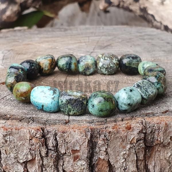 Nramek tyrkys africk kamnky 10x12mm