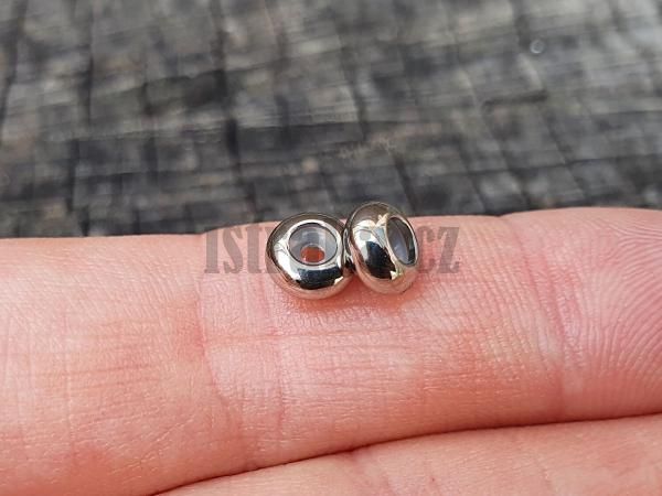 Korlek se zarkou 6x3mm nerez 2 ks