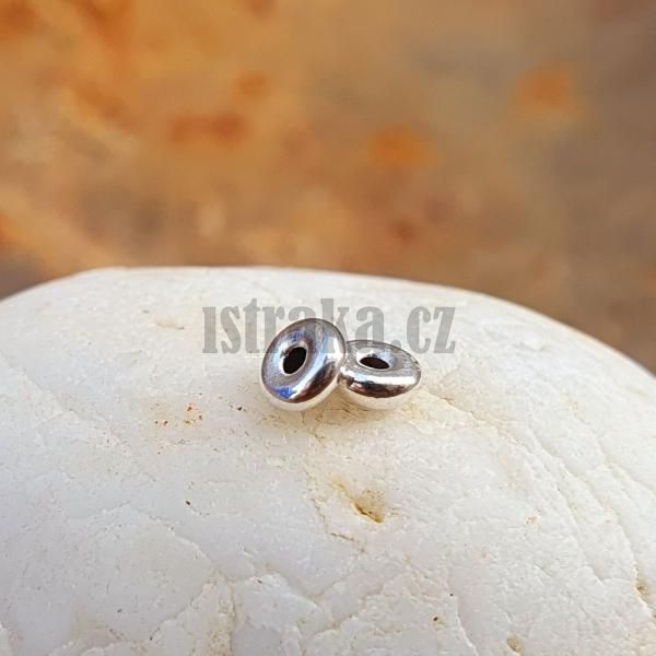 Korlek rondelka 3,5x1,5mm Ag925 stbrn 5ks