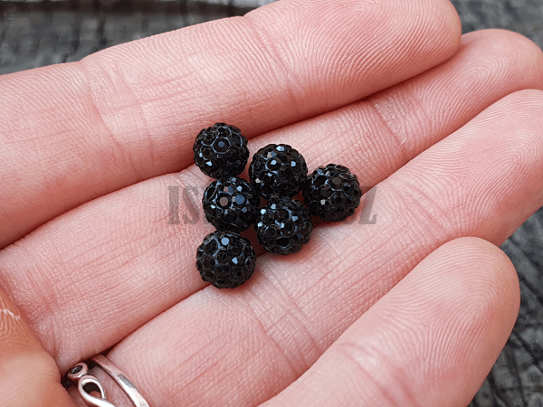 Shamballa korlek 6mm ern 10 ks