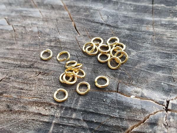 Krou�ky spojovac� 4mm zlat� 200 ks